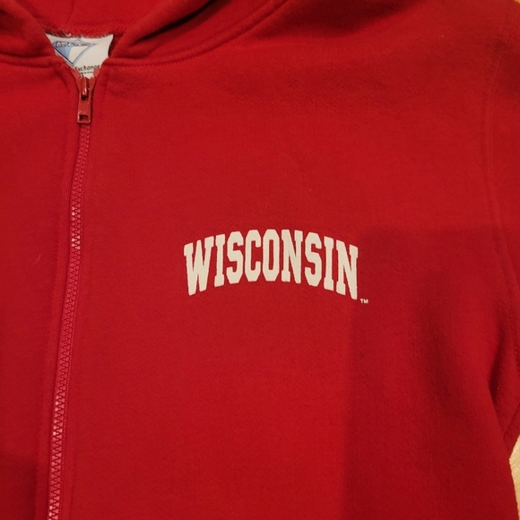 UW-Madison Bucky Women's Full Zip Hooded Sweatshirt Size Small - Picture 2 of 7
